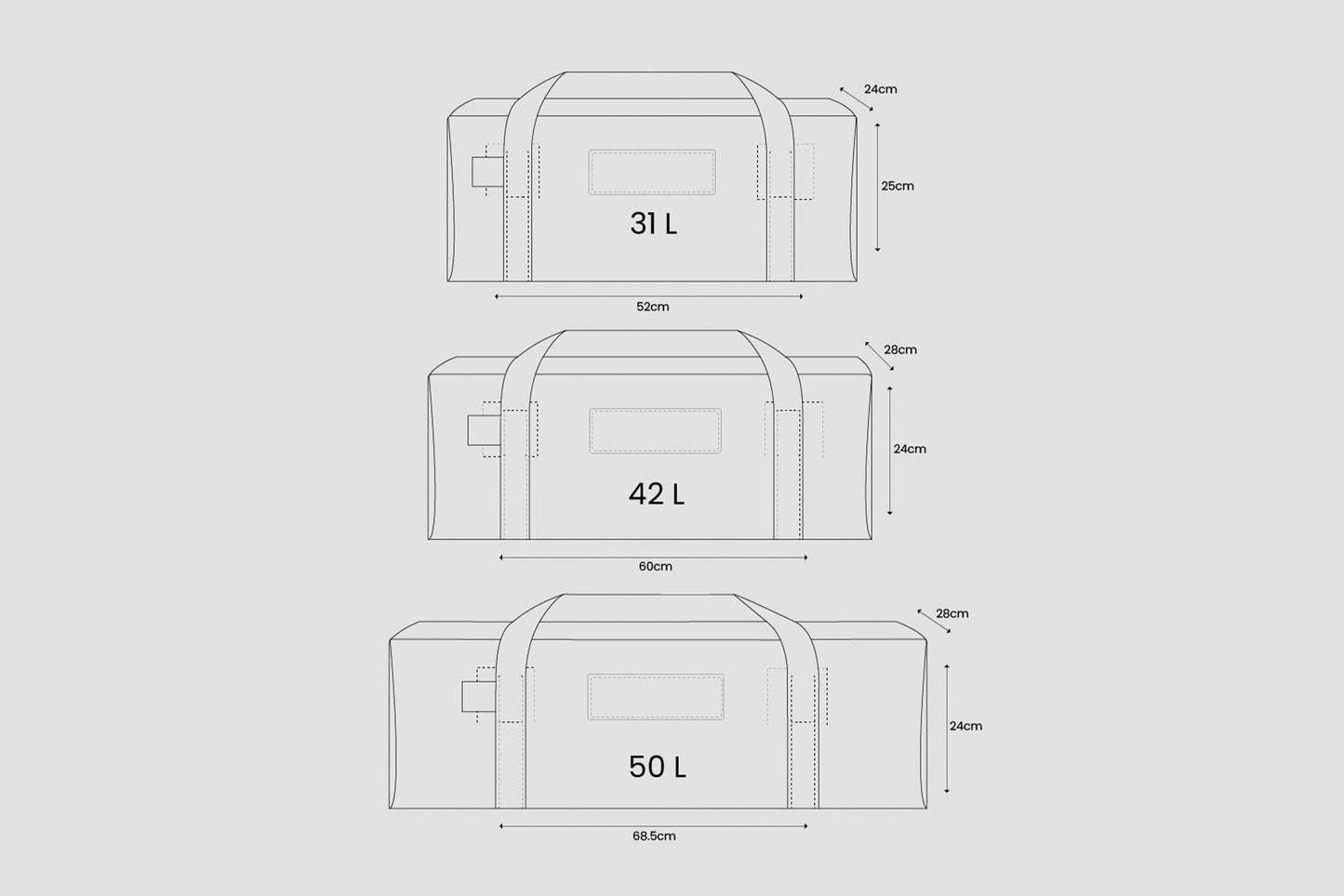 Charcoal Holdall – McWilliam Holdall
